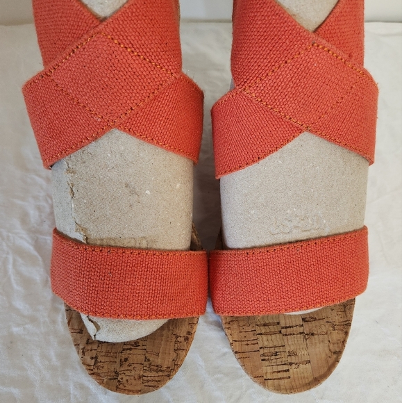 Orange Wedge Platform Sandals - Picture 8 of 12